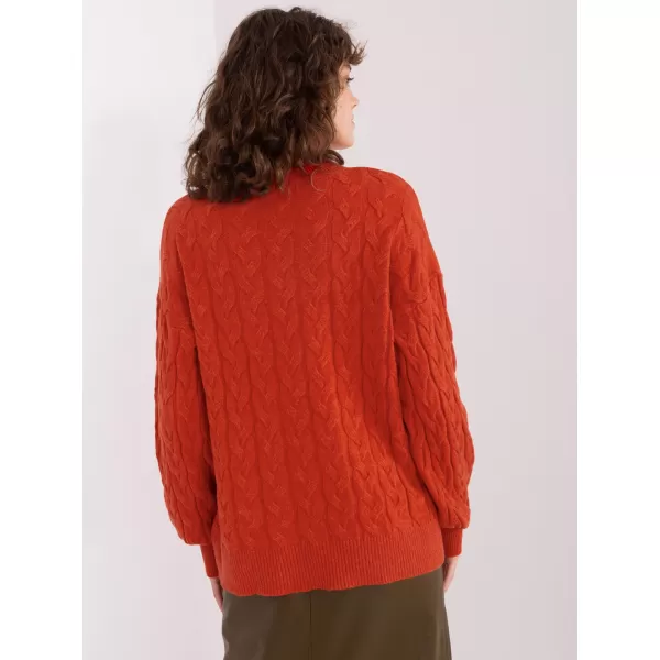  Dámský svetr WOOL FASHION ITALIA AT-SW-2348.88 DARK ORANGE 