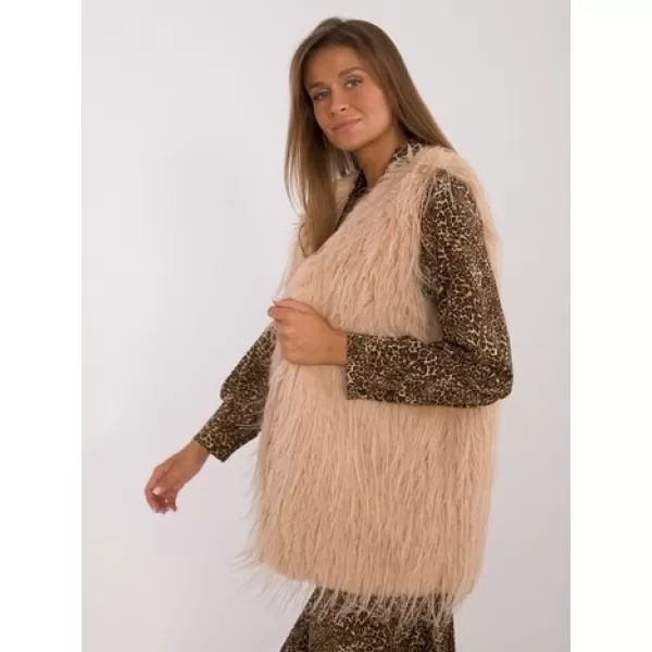  Dámská vesta WOOL FASHION ITALIA AT-KZ-2349-1.49 CAMEL 