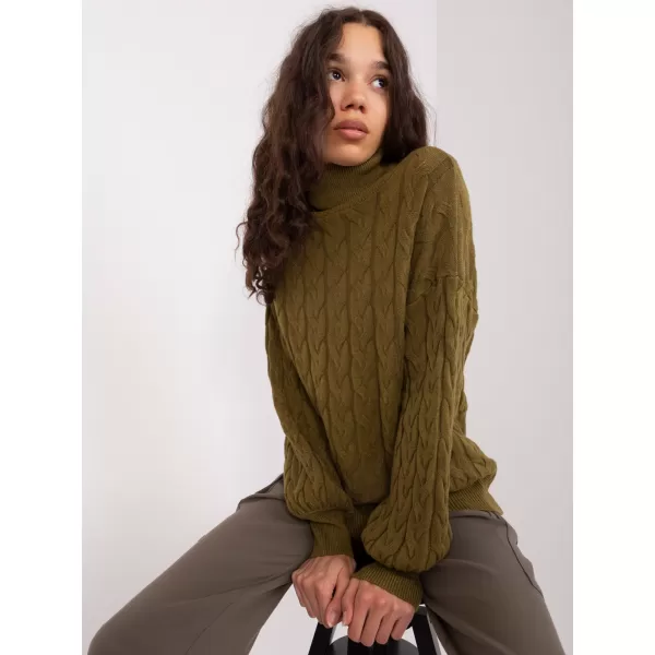  Dámský rolák WOOL FASHION ITALIA AT-SW-2348.88 KHAKI 