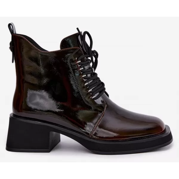  Dámské kotníkové boty GOE UU2N4128 DARK BROWN 