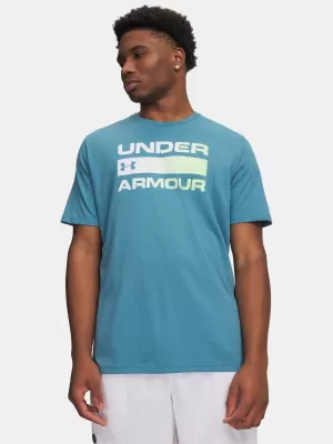 Pánské triko UNDER ARMOUR TEAM ISSUE WORDMARK SS 1329582-466 MODRÁ