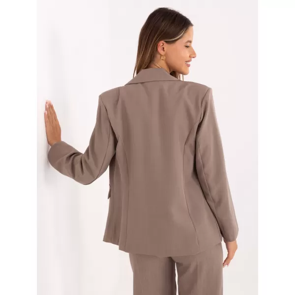  Dámská bunda RUE PARIS IT-MA-FL8391.87 DARK BEIGE 