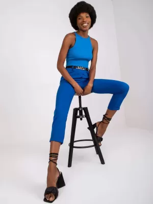 Dámské kalhoty ITALY MODA DHJ-SP-13165.20 DARK BLUE