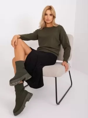 Dámský svetr WOOL FASHION ITALIA AT-SW-2325.95P KHAKI