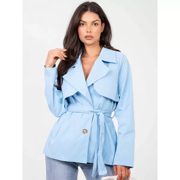  Dámský kabát RUE PARIS IT-PL-FL10069.65 LIGHT BLUE 
