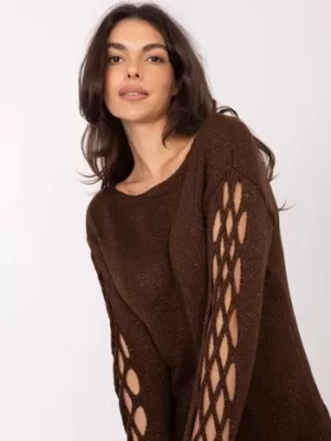 Dámský svetr ITALY MODA MI-SW-1606.96 DARK BROWN