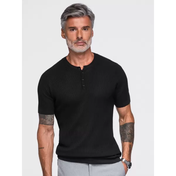  Pánské tričko OMBRE OM-TSCT-0304 BLACK 
