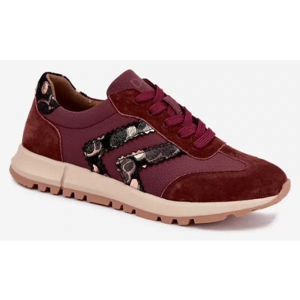  Dámské tenisky D&A GR62-6015 BURGUNDY 