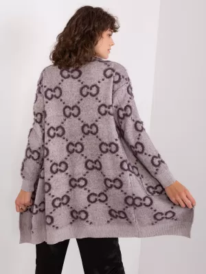 Dámský svetr WOOL FASHION ITALIA AT-SW-23401-A.96 DARK PURPLE