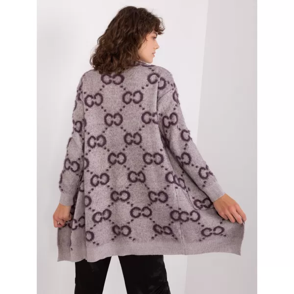  Dámský svetr WOOL FASHION ITALIA AT-SW-23401-A.96 DARK PURPLE 