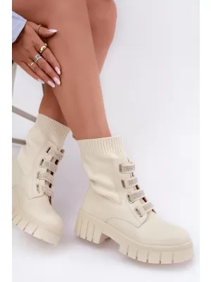 Dámské kotníkové boty BOTO LQ-58 BEIGE
