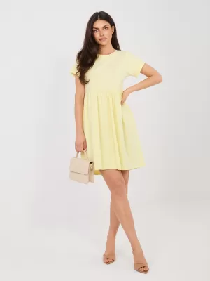 Dámské šaty RUE PARIS RV-SK-5672.03P BRIGHT YELLOW