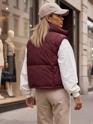 Dámská vesta DSTREET BORDOVÁ