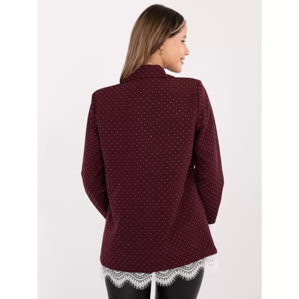  Dámské sako ITALY MODA IT-MA-FL9916-2.12P BURGUNDY 