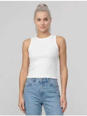 Dámské tílko 4F 4FWMM00TSLEF299 WHITE
