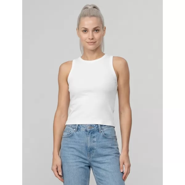  Dámské tílko 4F 4FWMM00TSLEF299 WHITE 