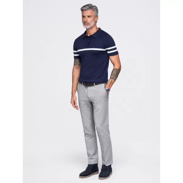  Pánské polo tričko OMBRE OM-POSS-0177 NAVY BLUE 