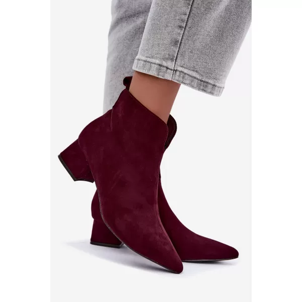  Dámské kotníkové boty BOTO D-334 BURGUNDY 