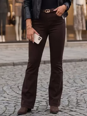 Dámské kalhoty DSTREET HNĚDÁ