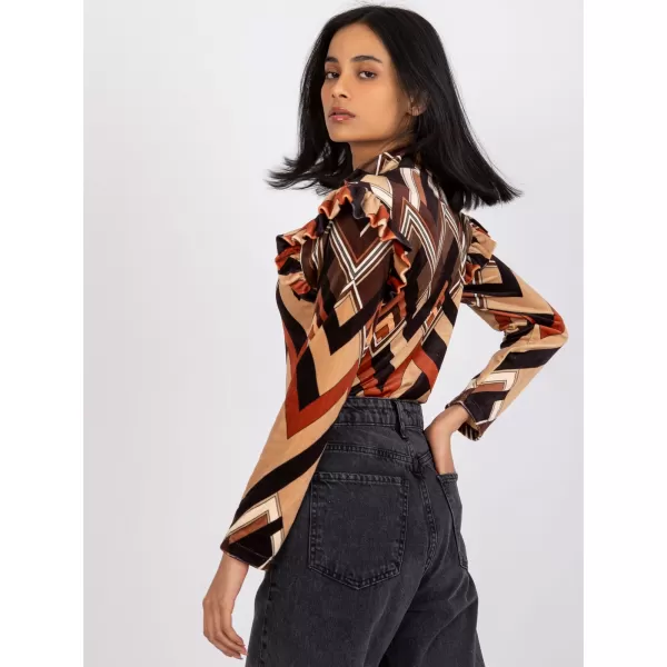  Dámská halenka ITALY MODA DHJ-BZ-6533C-1.81P BLACK AND BEIGE 