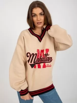 Dámská mikina EX MODA EM-BL-754.37 BEIGE