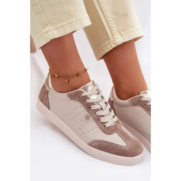  Dámské tenisky S.BARSKI LR61-7091 BEIGE 