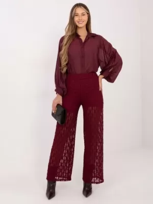 Dámské kalhoty ITALY MODA IT-SP-9965.77 BURGUNDY