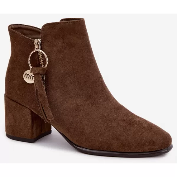  Dámské kotníkové boty BOTO NS653P BROWN 