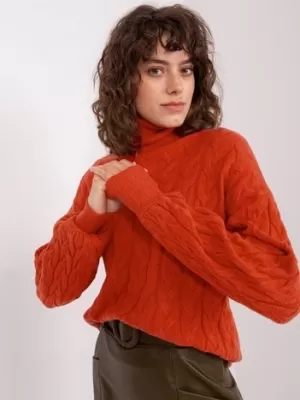 Dámský svetr WOOL FASHION ITALIA AT-SW-2348.88 DARK ORANGE