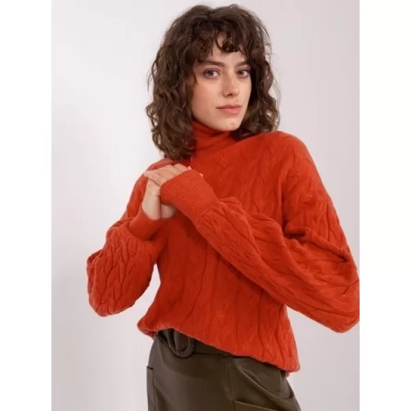  Dámský svetr WOOL FASHION ITALIA AT-SW-2348.88 DARK ORANGE 