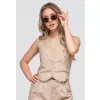 Dámský kabát OMBRE OW-VE-E0009 TAUPE