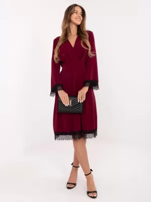 Dámské šaty ITALY MODA MI-SK-92477.18P BURGUNDY