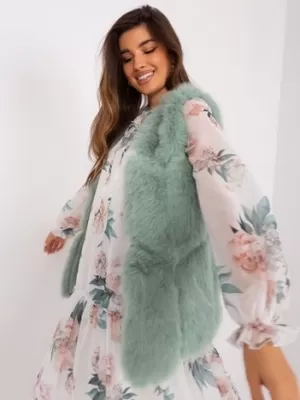 Dámská vesta WOOL FASHION ITALIA AT-KZ-2375.00P PISTACHIO