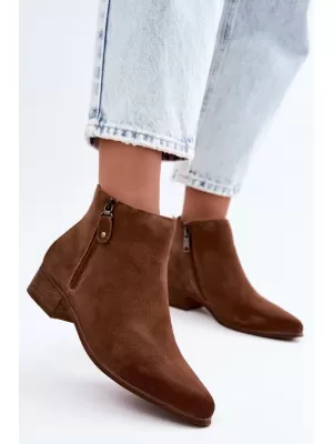 Dámské kotníkové boty VINCEZA 133136 LIGHT BROWN