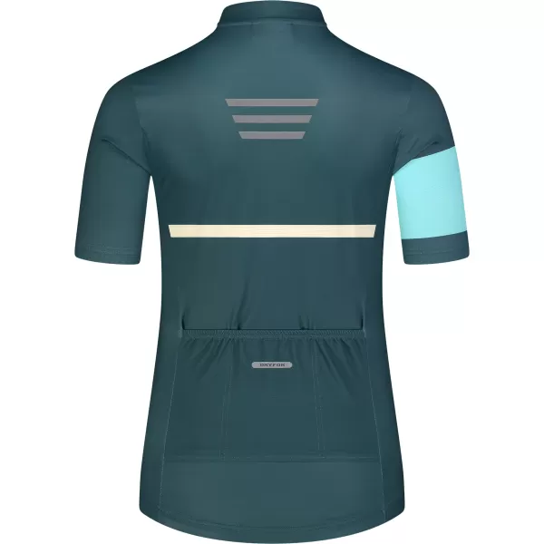  Dámský cyklo dres NORDBLANC ENTHUSIAST NBSLF8084 ZELENÁ 