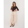Dámské kalhoty RUE PARIS IT-SP-FL10309.70 LIGHT BEIGE