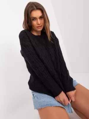 Dámský svetr WOOL FASHION ITALIA AT-SW-2335.27 NOIRE