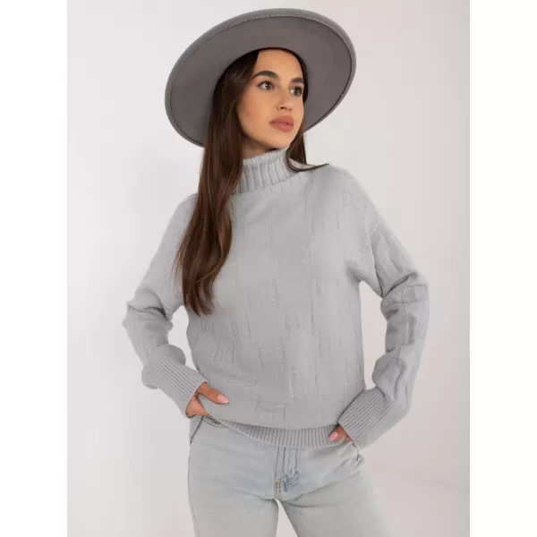  Dámský svetr WOOL FASHION ITALIA AT-SW-2342-1.35 GRAY 
