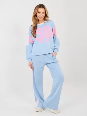 Dámská tepláková souprava RUE PARIS IT-KMPL-22177.21P LIGHT BLUE