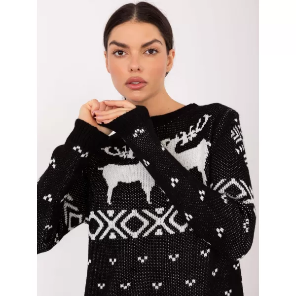  Dámský svetr ITALY MODA MI-SW-19128.34 NOIRE 