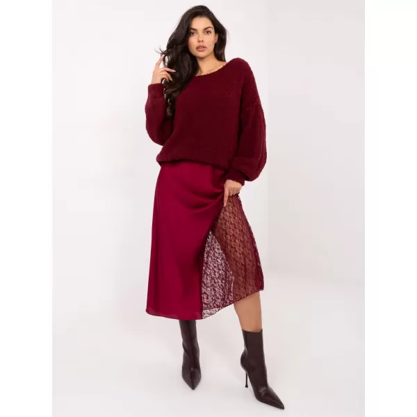  Dámská sukně RUE PARIS MI-SD-3287.36 BURGUNDY 