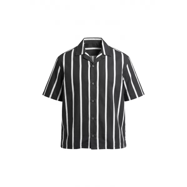  Pánská košile URBAN CLASSICS TB8429-00826 BLACK/WHITE 