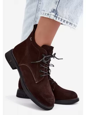 Dámské kotníkové boty VINCEZA 39953 CHOCOLATE SUEDE