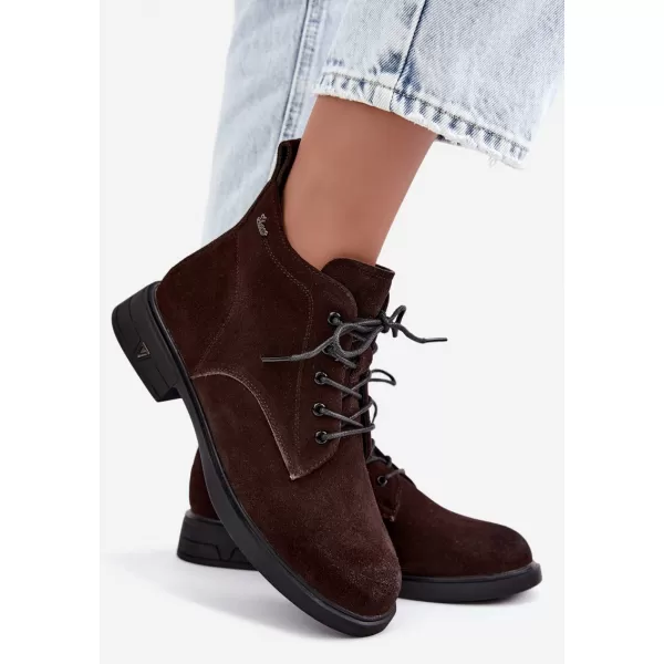 Dámské kotníkové boty VINCEZA 39953 CHOCOLATE SUEDE 
