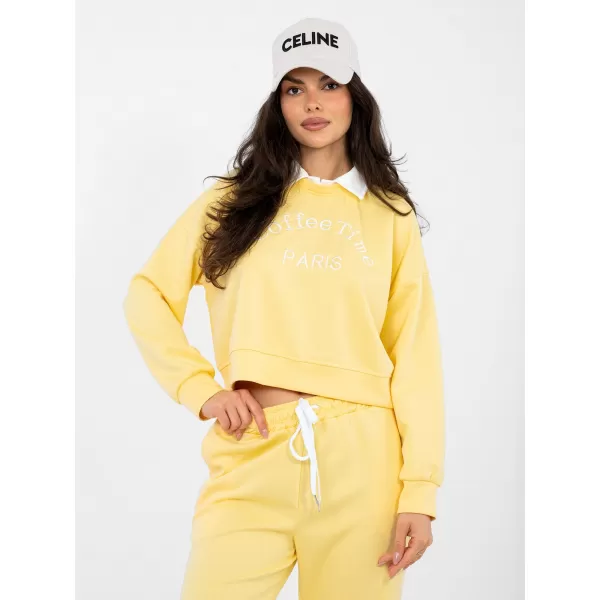  Dámská tepláková souprava ITALY MODA IT-KMPL-22212.85 YELLOW 