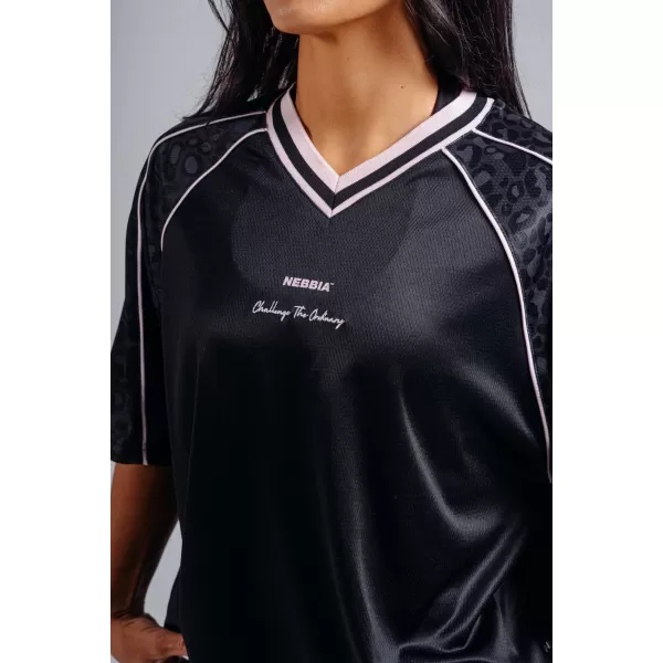  Oversized tričko 97 NEBBIA PRIMAL 862 BLACK LEOPARD 