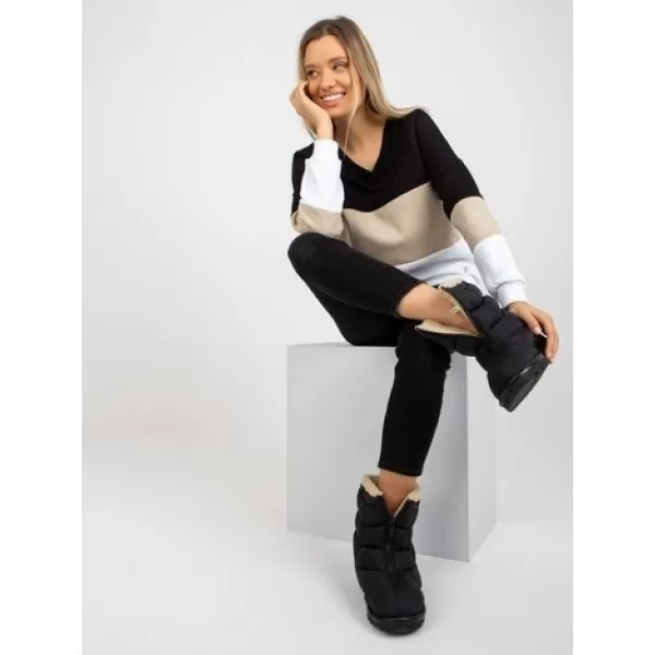  Dámská mikina RELEVANCE RV-BL-8377.89 BLACK AND BEIGE 