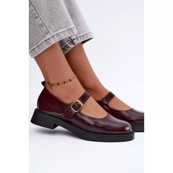  Dámské polobotky BOTO D-245 BURGUNDY 