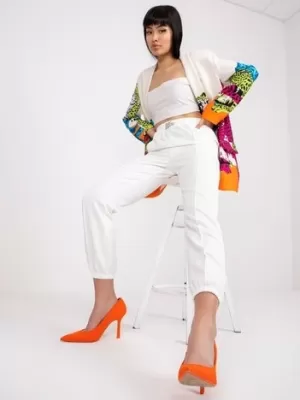 Dámské kalhoty ITALY MODA DHJ-SP-15832.64 WHITE
