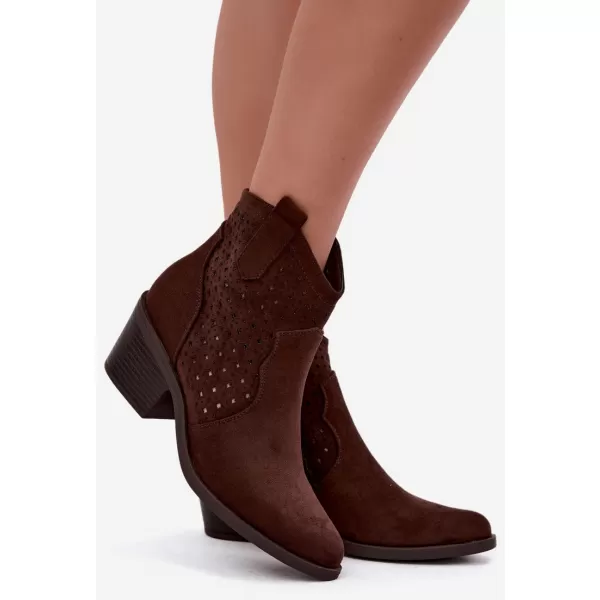  Dámské boty S.BARSKI HY62-8149 CHOCOLATE 